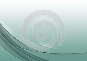 Abstract background waves. White, grey and hunter green abstract background