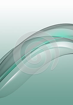 Abstract background waves. White, grey and hunter green abstract background