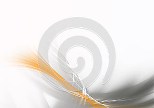 Abstract background waves. White, grey and orange