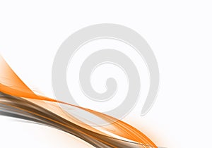 Abstract background waves. White, grey and orange abstract background.