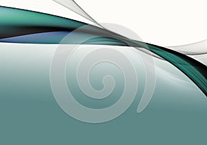 Abstract background waves. White, grey and turquoise abstract background