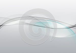 Abstract background waves. White, turquoise and grey abstract background for business card or wallpaper photo