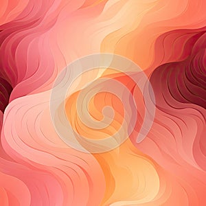 Abstract background with wavy pink, orange, yellow, red, and white waves (tiled)