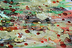 Abstract background with wax and paint