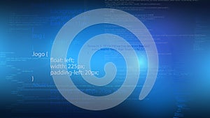 Abstract background with Web programming Script