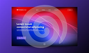 Abstract background website Landing Page. Template for websites, or apps. Modern design. Abstract vector style