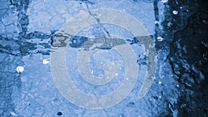 Abstract background wet concrete blue