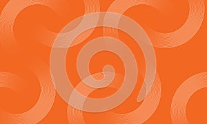 Abstract background with white circular lines on an orange background.