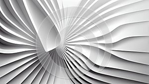 Abstract background with white curved paper sheets.