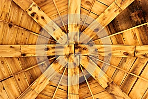 abstract background of wooden roof of summerhouse