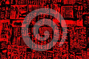 Abstract background of words and letters