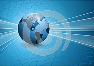 Abstract background with world globe