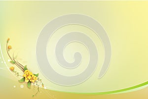 Abstract Background with Yellow Flower for Greetin