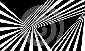 Abstract background with zigzag lines. Stripes optical art illusion