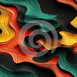 Abstract backgrounds with colorful waves and accurate topography (tiled) photo