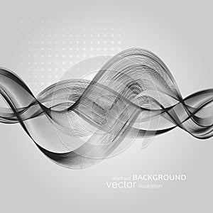 Abstract backgrounds with colorful wavy lines. Elegant wave design. Vector technology.