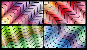 Abstract backgrounds design with wavy patterns