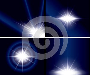 Abstract backgrounds with flash - vector