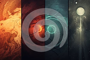 Abstract backgrounds with mysterious signs