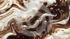 Abstract Backgrounds Organic shapes milk & coffee swirls