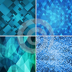 Abstract backgrounds set with different patterns. Vector