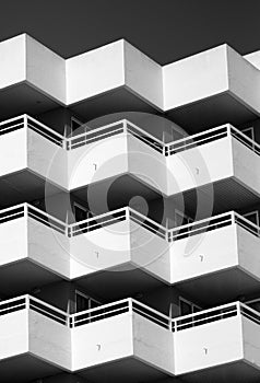 Abstract with balconies