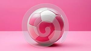 Abstract ball on pink wallpaper, Pink soccer ball on Pink Background