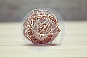 Abstract ball woven from twigs