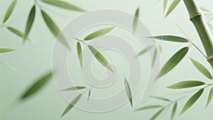Abstract Bamboo Leaves Background