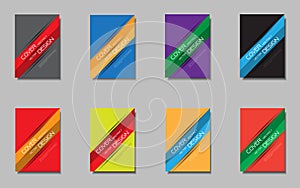 Abstract banner lines design colorful cover set collection on grey background design modern futuristic vector