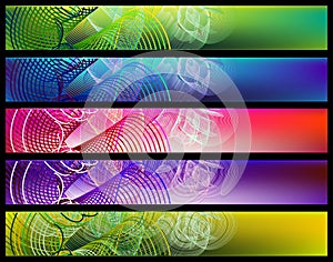 Abstract banner set