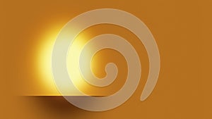 Abstract banner template with highlight circle forma, background golden texture photo