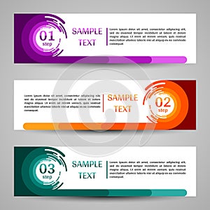 Abstract banners in vector. A modern set of templates for text.