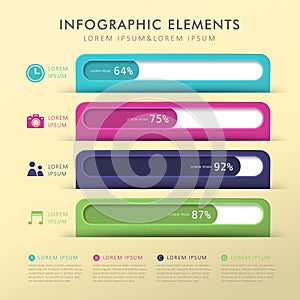Abstract bar chart infographics