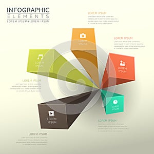 Abstract bar chart infographics