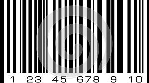 Abstract bar code, barcode vector icon illustration