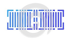 Abstract barcode pattern digital data scan technology vector, vector design Generative AI