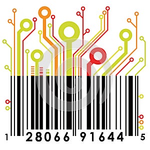 Abstract barcode. Vector.
