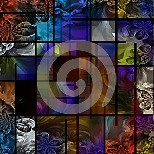 Abstract based in part on modern art photo