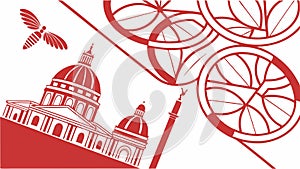 Abstract Basket Weave Pattern Vector Design, Textured Background, vector design Generative AI