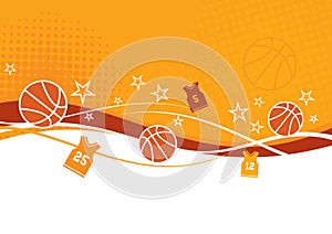 Abstract Basketball Background with Jerseys