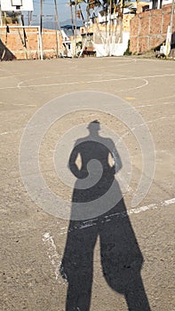 Abstract basketball figure