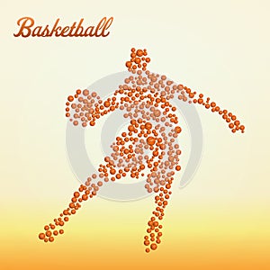 Abstract basketball player