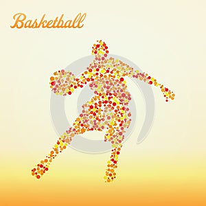 Abstract basketball player