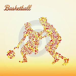 Abstract basketball player