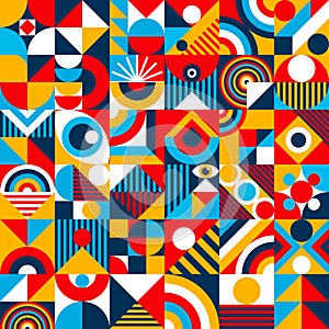 Abstract bauhaus pattern minimal 20s geometric style