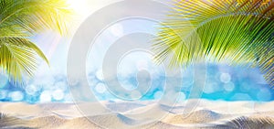 Abstract Beach Background - Sunny Sand And Shiny Sea photo