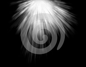 abstract beautiful beams of light, rays of light on black background.