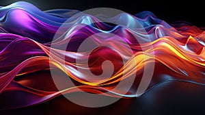 Abstract beautiful elegant waves of flame dynamic background