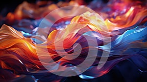 Abstract beautiful flame dynamic waves background